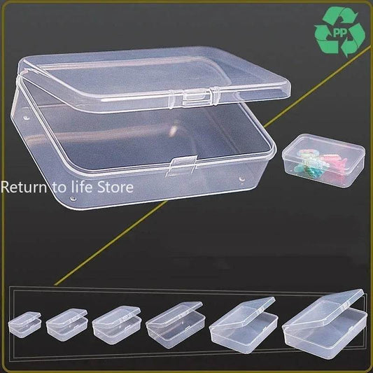 PP Storage Box Mini Transparent Plastic Case Container Square Rectangle Packaging Box for Jewellry Beads Small Items - P12 Hub Europe