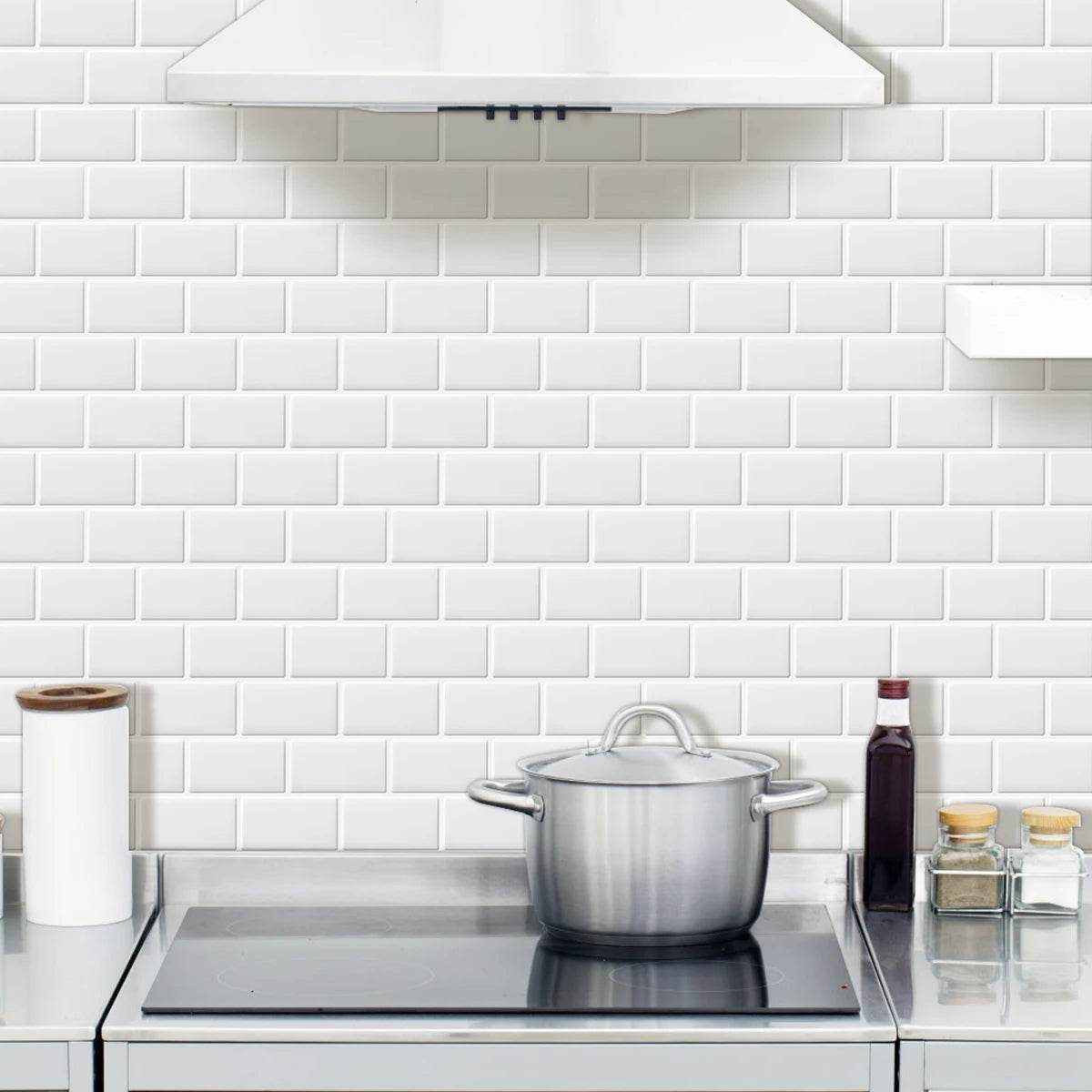 6 PCS 30.5x15.3cm 3D Self-adhesive Kitchen Waterproof Stickers Indoor Wall Renovation Sticker - P12 Hub Europe