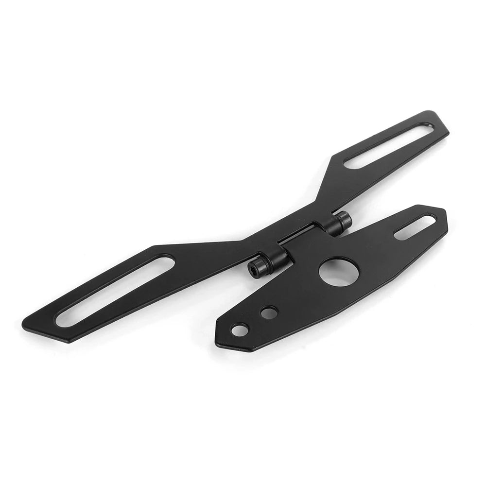 Motorcycle License Plate Bracket Taillight Mount Support Folding Number Plate Frame Holder Mount Universal Motorbike Accessories