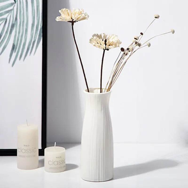 Plastic Vase Imitation Ceramic Flowers Pots Wedding Home Outdoor Garden Table DIY Gift Bonsai Festival Party Courtyard Decor - P12 Hub Europe
