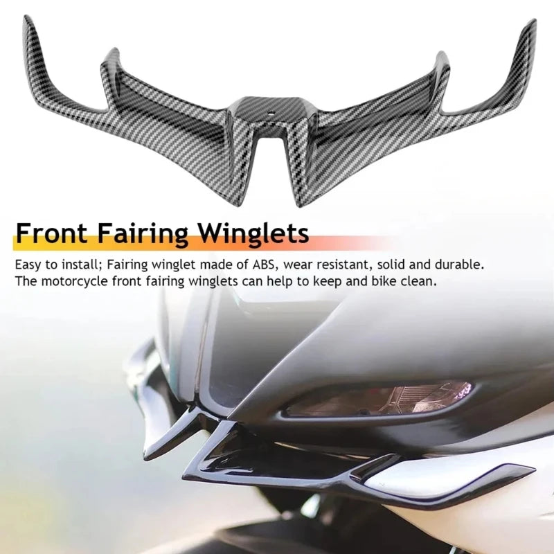 Motorcycle Front Fairing Winglets Aerodynamic Wing Cover Trim Spoiler Winglets Body Work Fairing for Most Motorbike