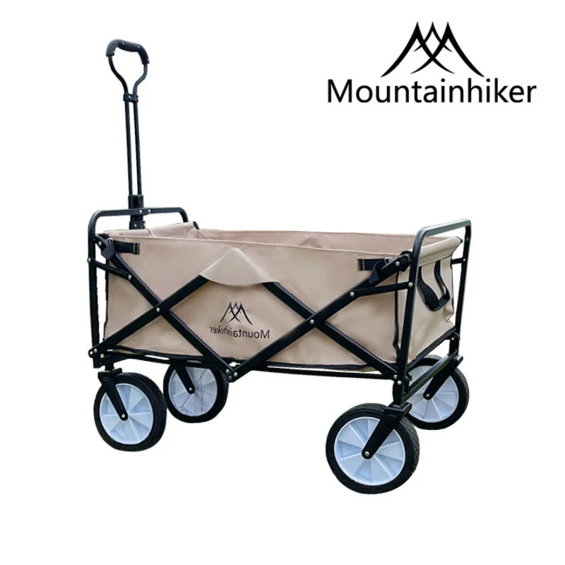 Mountainhiker Outdoor Camping Folding Cart Picnic Adjustable Trolley Pull-Cart Shopping Cart Equipment Tool