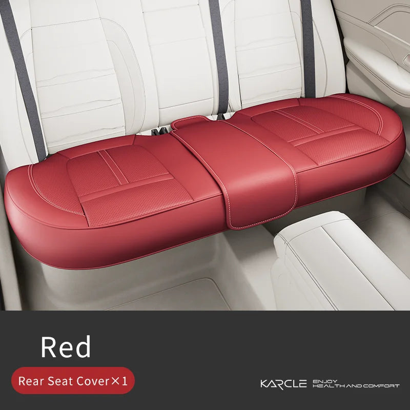 Karcle Leather Car Seat Cover Front and Rear Seat Covers Full Set with Surround Bottom Waterproof Seat Cushion Car Accessories