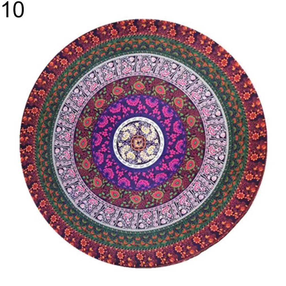 Large Aldult Beach Towel Vintage Round Chiffon Anti-sunlight Shawl Beach Towel Outdoor Yoga Picnic Mat - P12 Hub Europe