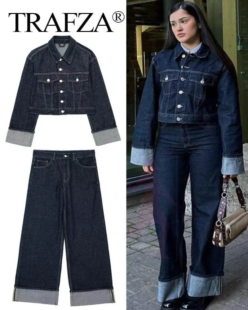 Women Vintage Denim Set - P12 Hub Europe