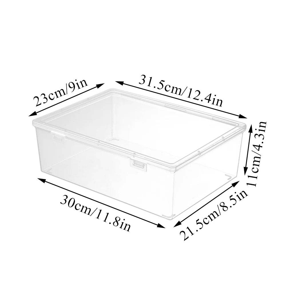 Plastic Document Organizer Organized Clear Square Shape Storage Box Organizing Box Transparent Desktop Document Storage Case - P12 Hub Europe