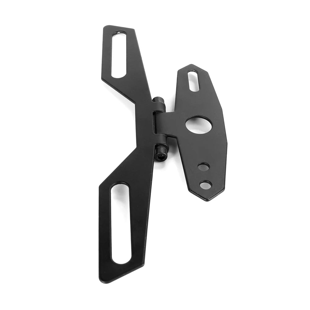 Motorcycle License Plate Bracket Taillight Mount Support Folding Number Plate Frame Holder Mount Universal Motorbike Accessories