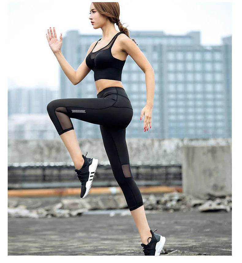 Women's Mesh High Waist Capris - P12 Hub Europe