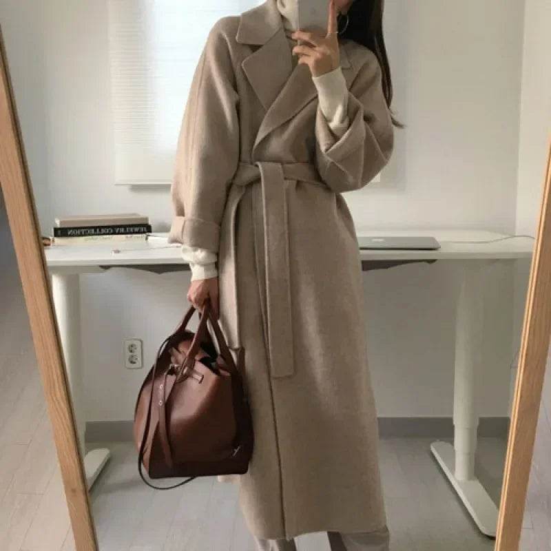 Warm Long Wool Blend Coat - P12 Hub Europe