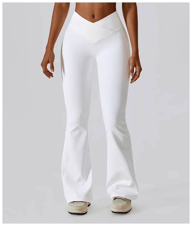Women's High-Waist Flare Leggings - P12 Hub Europe