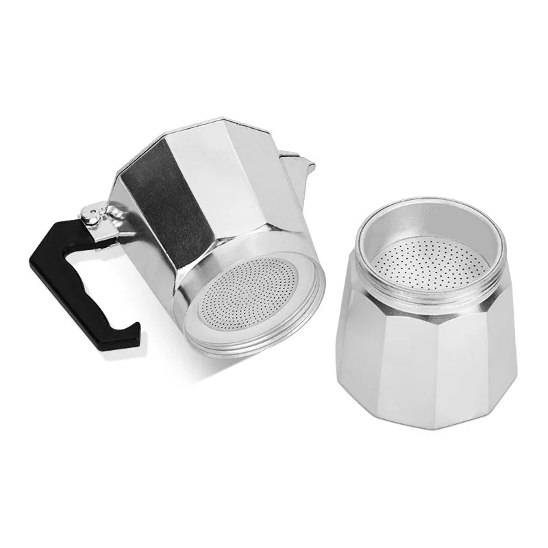Moka Pot Italian Coffee Machine Espresso Aluminum Geyser Coffee Maker Kettle Latte Stove Classic Coffee Barista Accessories