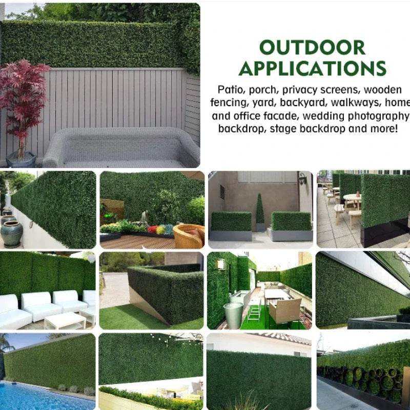 Artificial Plants Grass Wall Backdrop Decoration Boxwood Hedge Panels for Indoor Outdoor Home Garden Balcony Decor Wedding Party - P12 Hub Europe