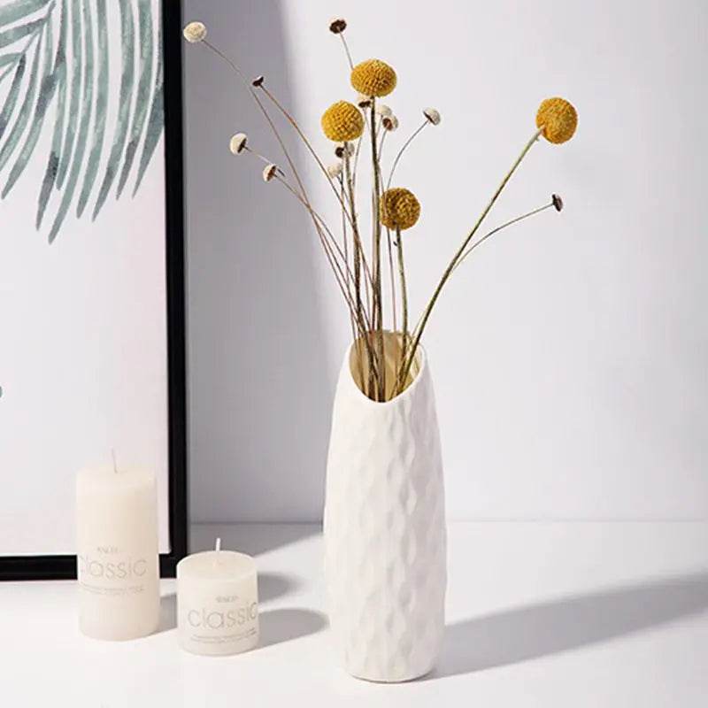 Plastic Vase Imitation Ceramic Flowers Pots Wedding Home Outdoor Garden Table DIY Gift Bonsai Festival Party Courtyard Decor - P12 Hub Europe