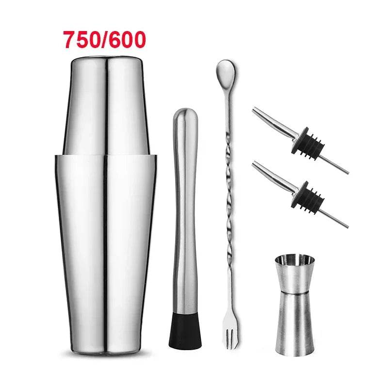 UPORS Stainless Steel Cocktail Shaker Mixer Wine Martini Boston Shaker For Bartender Drink Party Bar Tools 550ML/750ML - P12 Hub Europe
