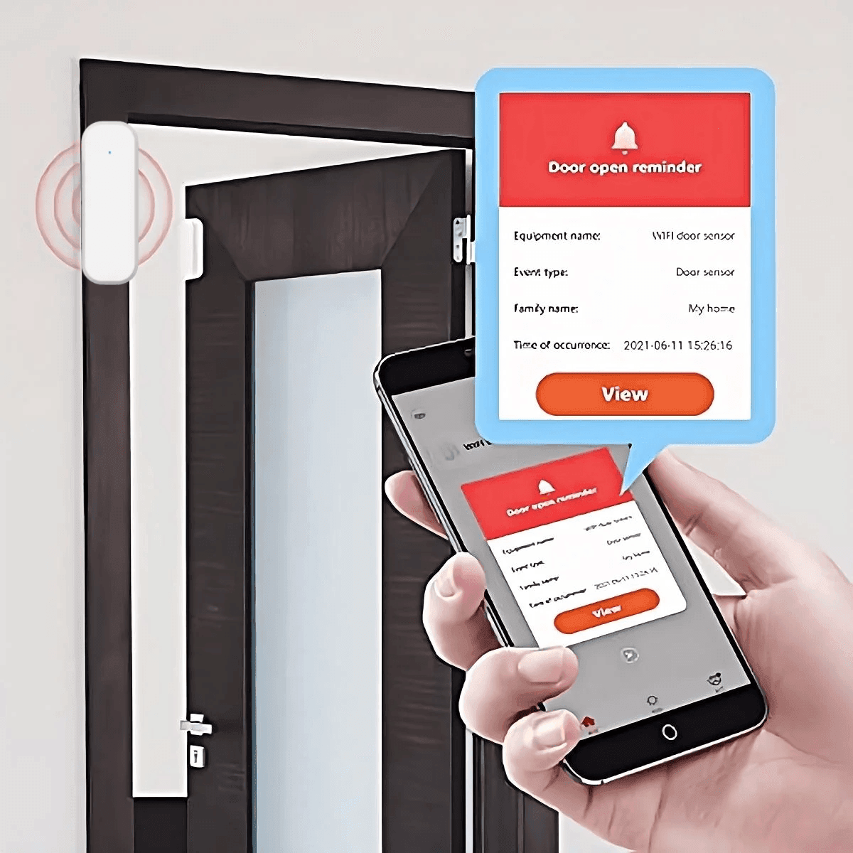 Sensor Door Tuya WiFi Smart Life - P12 Hub Europe