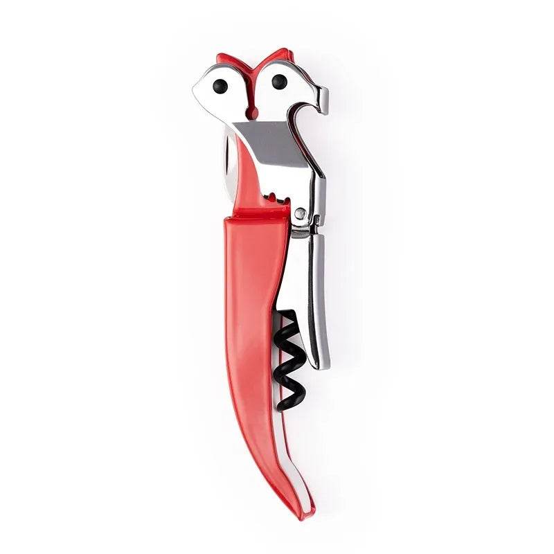 Dog Wine Bottle Opener Corkscrew with Foil Cutter Beer Opener Animal Lover in Zoo Dog Cat Bird Fox Shark Robot Owl Butterfly - P12 Hub Europe