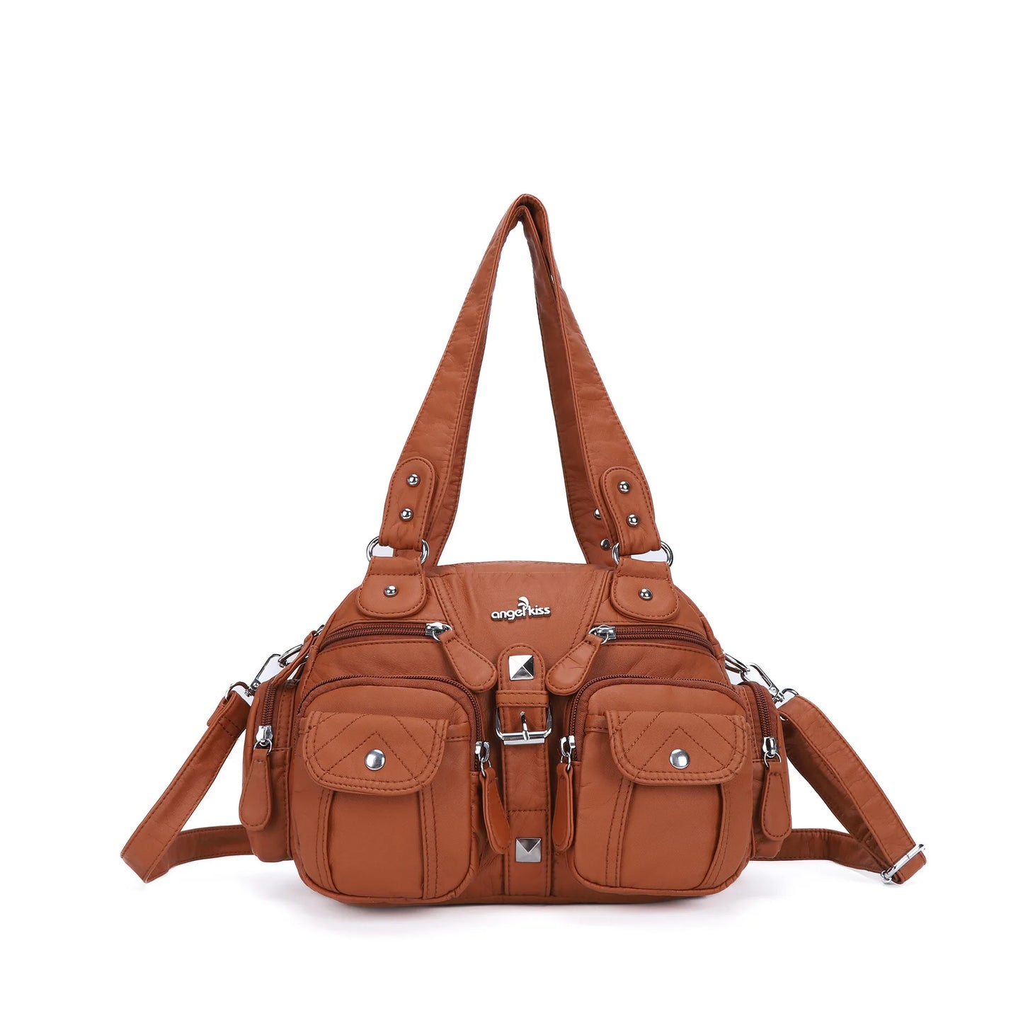 Angelkiss Women Handbags Satchel Top-handle Handbag PU Shoulder Bag Dumpling Pack Give Gifts Shoulder Bags Phone Money Pack