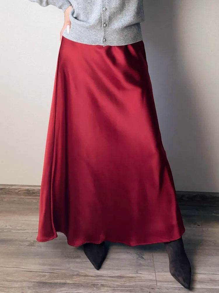 Women's Satin Maxi Skirt - P12 Hub Europe