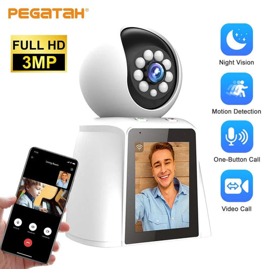 Baby Monitor 4MP Video Call, Auto Track, PTZ, 2.8" IPS - P12 Hub Europe
