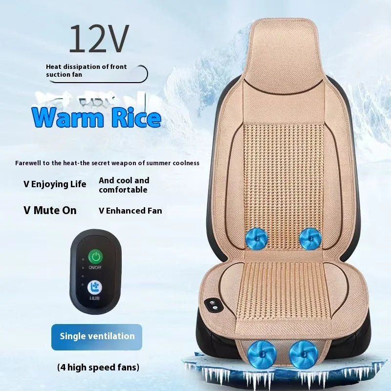 12V summer cool cushion seat ventilation car cushion air conditioning cooling fan blowing massage seat cushion seat cover