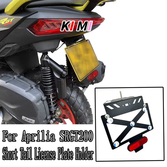 For Aprilia SR GT 125 SR GT 125 SR GT 200 Motorcycle Modification Short Rear License Plate Frame Rear License Plate Frame Holder