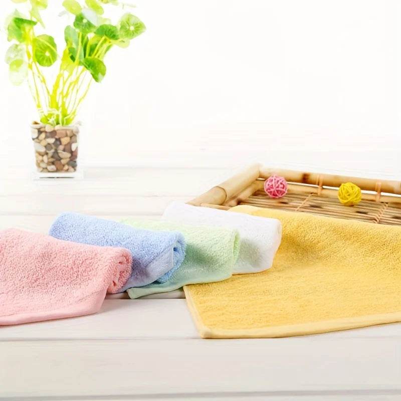10pcs Square Towels Random Color Packaging Multifunctional Facial and Cleaning Small Square Towels Home and Bathroom Supplies - P12 Hub Europe
