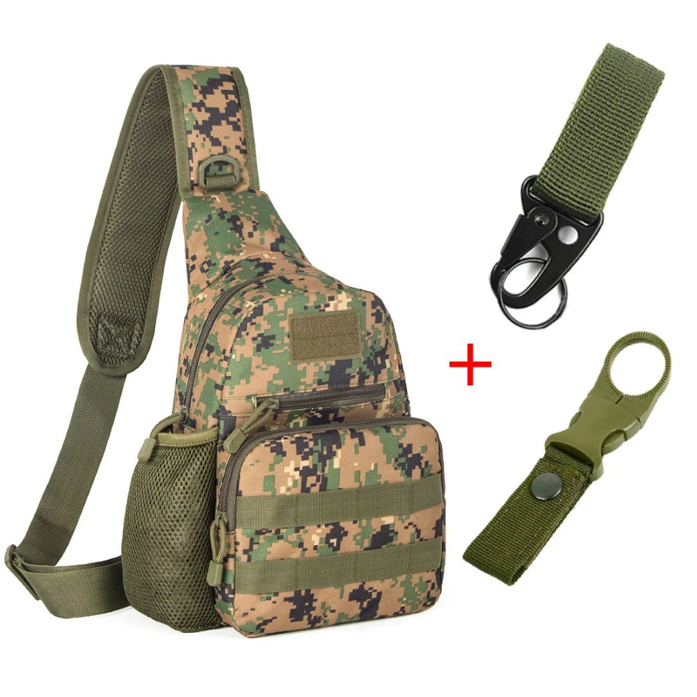 Chest Bag Tactical Shoulder Bag Men Outdoor Sling Multicam Camouflage Camping Travel Hiking Hunting Military Crossbody Bag Y6322