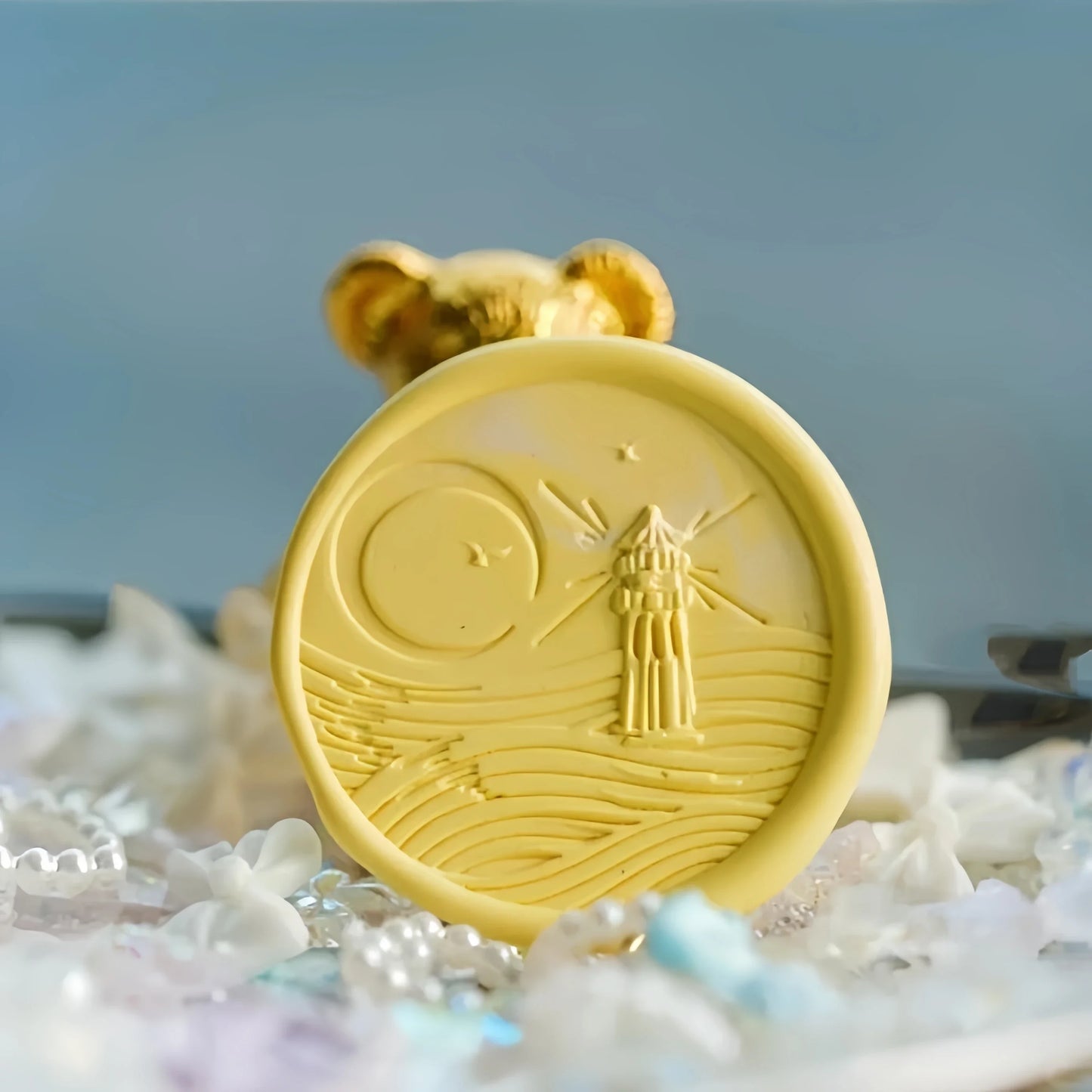 New Fire Seal Seal Head Multi-Layer Precision Carving Diy Hand Ledger Embossed Brass Head Envelope Seal Children'S Stamp Toy