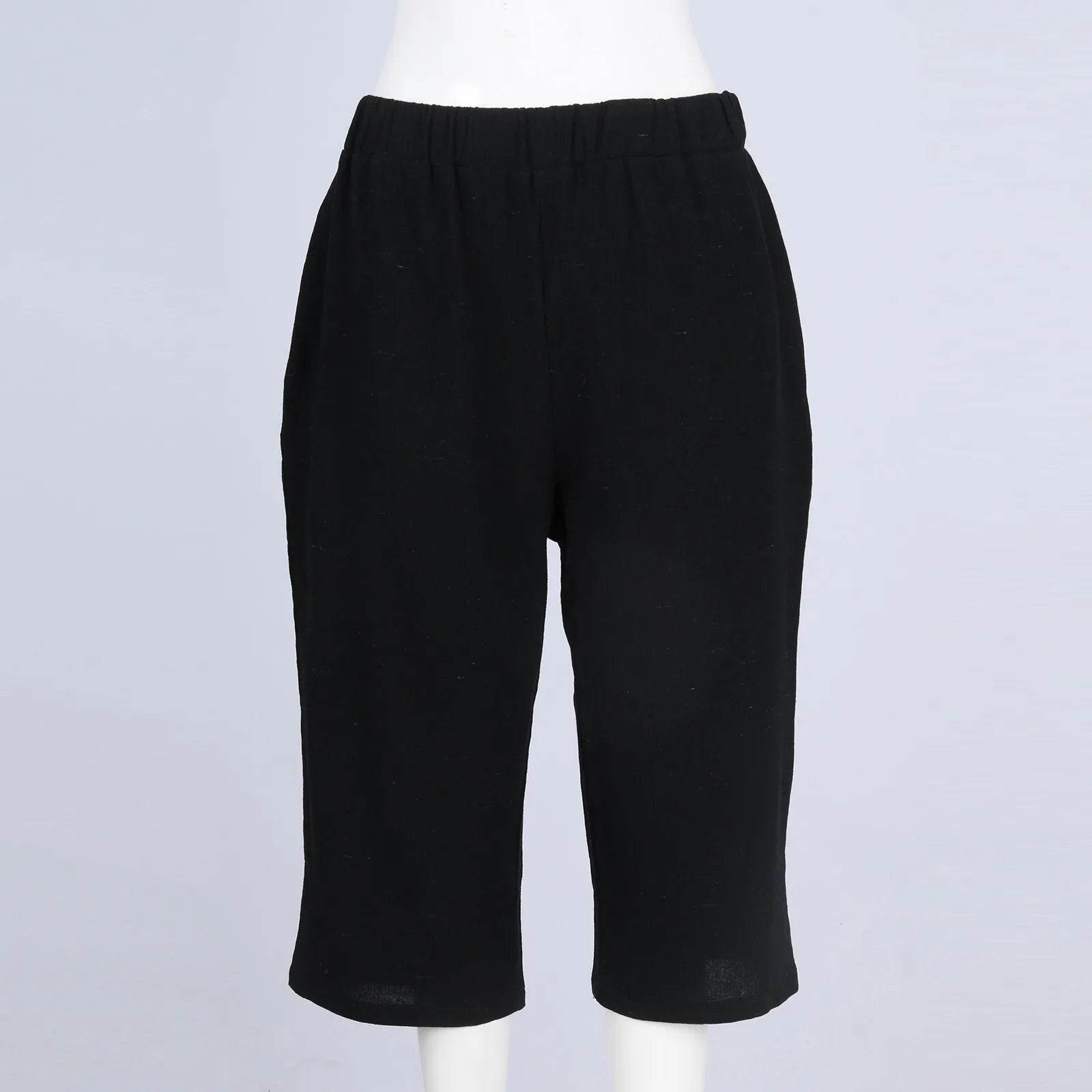 High Waist Solid Workout Capris - P12 Hub Europe