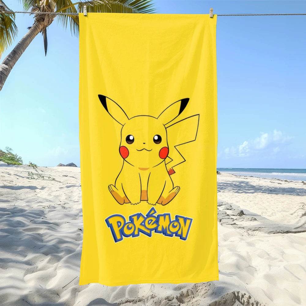 Pikachu-Printed Beach Towels: Fun for Pokémon Fans at the Shore! Suitable for towels, bath towels, beach towels - P12 Hub Europe