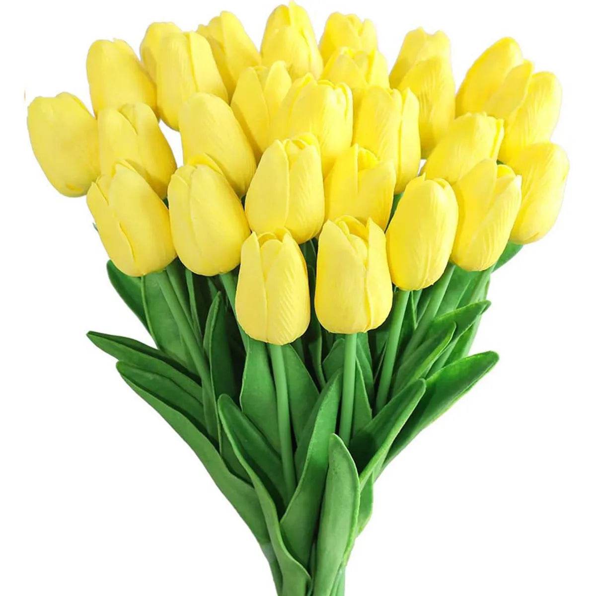 10Pcs Artificial Flower Realistic Touch Tulip Scrapbooking Vase Home Decor Wedding Garden Arch Garland Mother's Day Bouquet diy - P12 Hub Europe