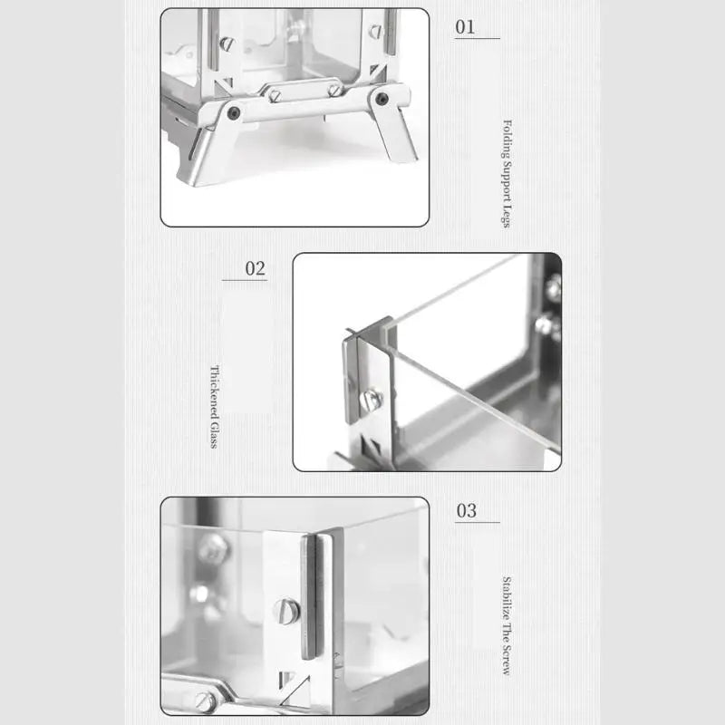 R6FE Heat Resistant Stainless Steel Portables Stove for Camp Backpacking Trip