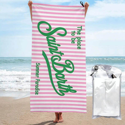 Microfiber Bath Towel S-Saint B-Barth Print Quick Dry Sandless Beach Blanket Soft Comfortable for Men Women Camping Pool Towel - P12 Hub Europe
