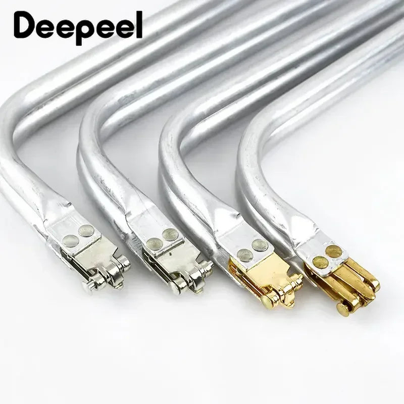 Deepeel 15-30cm Metal Internal Kiss Clasp Purse Frame Cloud Bag Rectangle Pipe Clamps Buckle DIY Handmade Bags Handles Accessory
