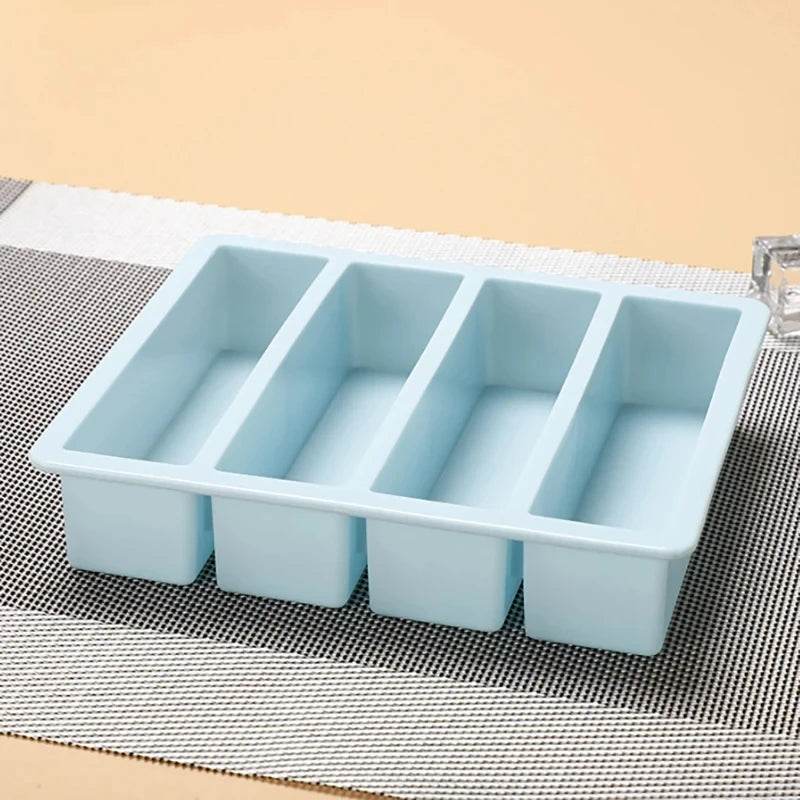 Strip-shap Ice Cube Trays Giant Silicone Ice Cubes Square Tray Mold Non-toxic Durable Wine Ice Cube Easy-Release Ice Cube Molds - P12 Hub Europe