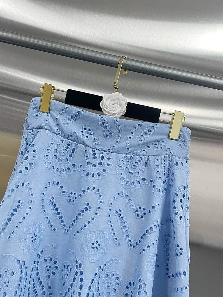Embroidery Hollow Skirt Set - P12 Hub Europe