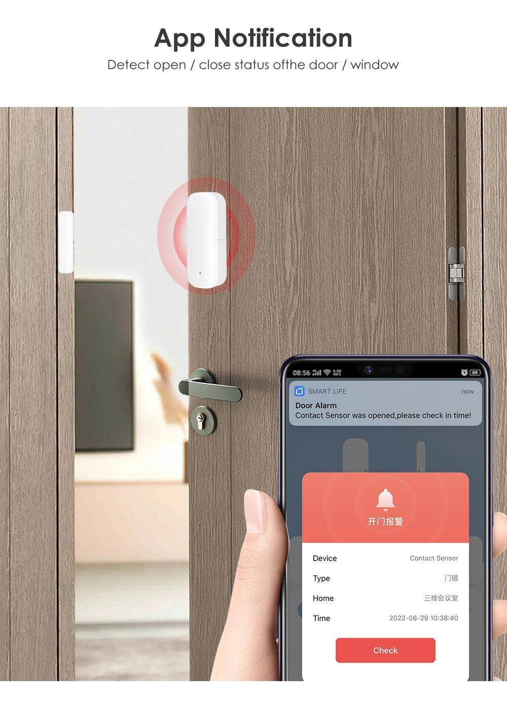Sensor Door Tuya WiFi Smart Home - P12 Hub Europe