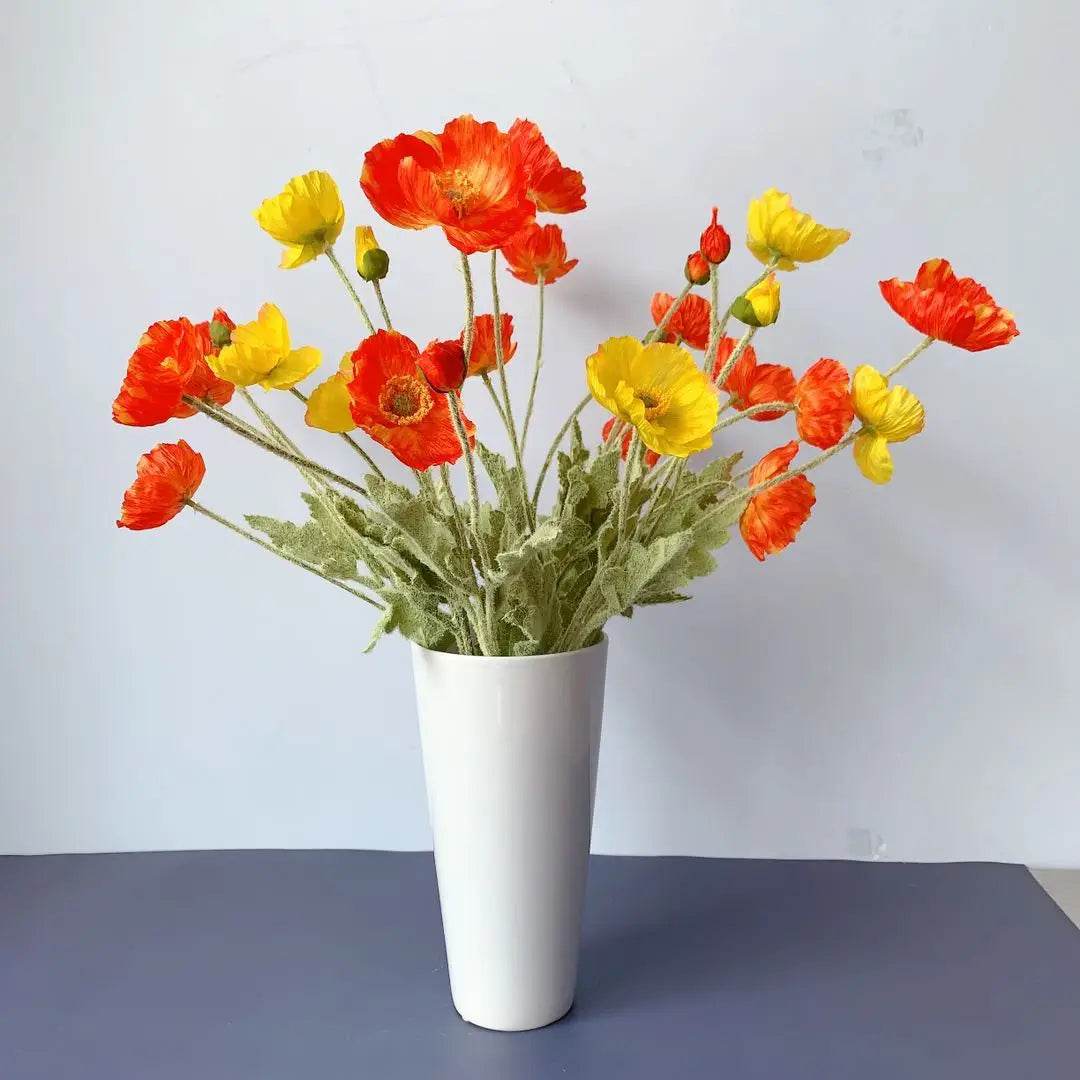 4 Head Artificial Flowers Bouquet Poppy Fake Flowers For Home Decor Garden Party Wedding Decoration Diy Accessories - P12 Hub Europe