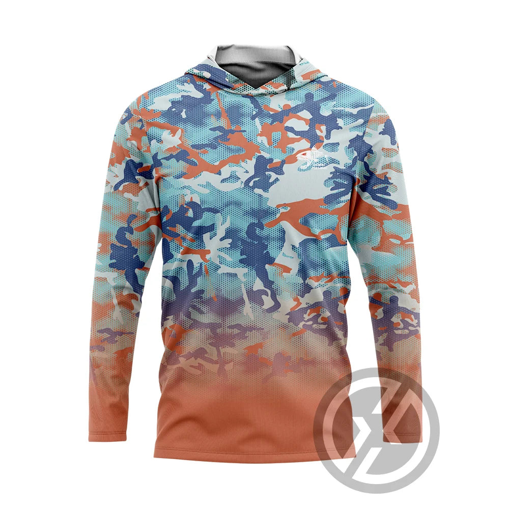 Huk Mens Outdoor Long Sleeve fishing clothes UV Clothing Hooded Coat Sunscreen Breathable Anti Mosquito Dry Thin Fishing Shirt