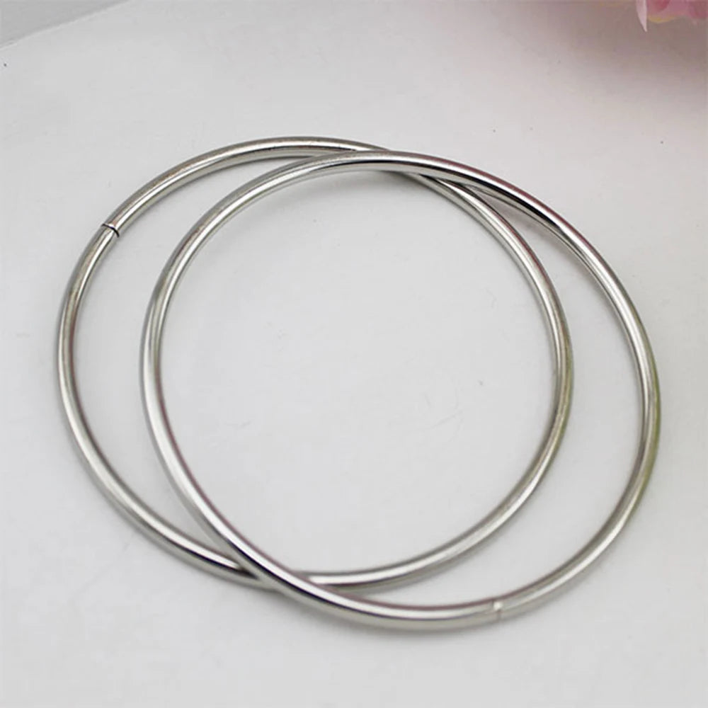1Pc Round Metal Bag Handles Replacement DIY Handbags Bags Purse Handmade Bag Accessories Round D-ring Hanging Buckle Hardware