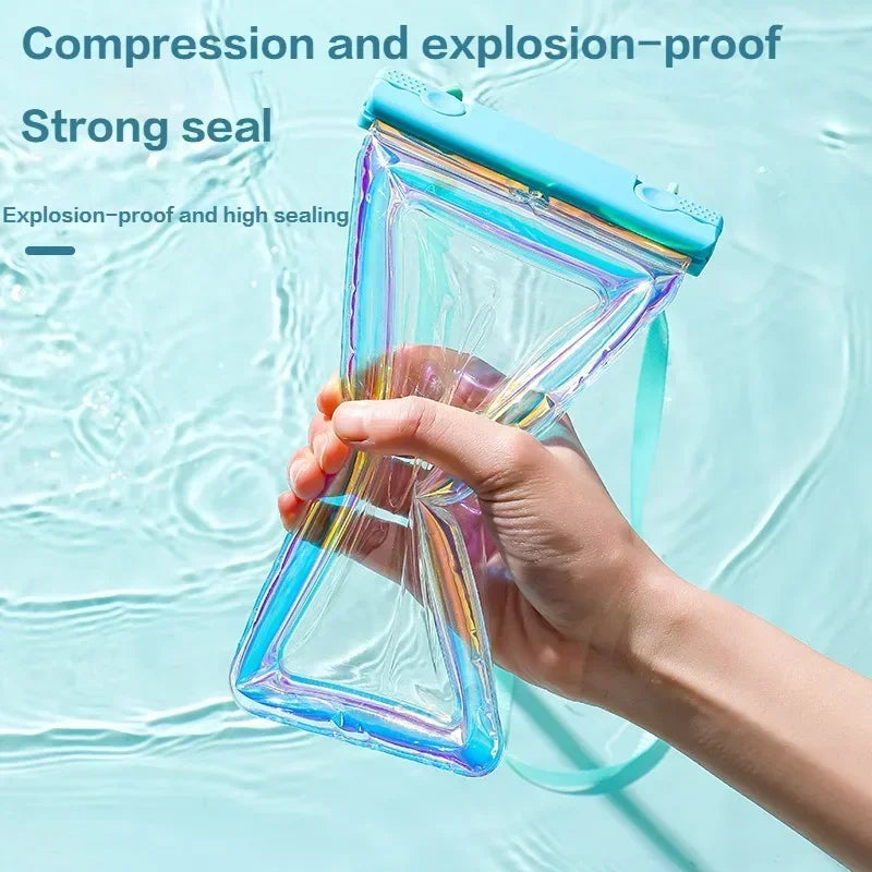 1/5PCS Mobile Phone Waterproof Bag With Touch Screen, Swimming Specific Water Park, Drifting Laser Phone Storage Bag, Phone Case