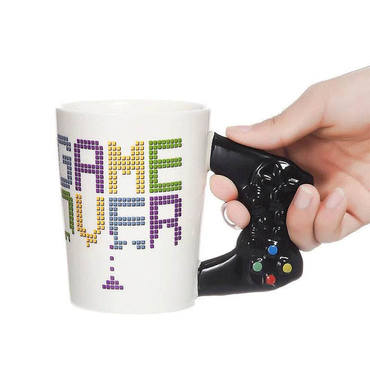 400ml Creative Game Handle Ceramic Cup Tea Mug Coffee Cup Creative Personalized American Cups Fashion Birthday Gift - P12 Hub Europe