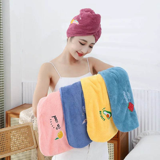 1pc Quickly Dry Hair Hat Super Absorbent Soft Bathroom Women Head Towels Girls Cute Hair Towel Hair Dry Wrap Bonnets - P12 Hub Europe