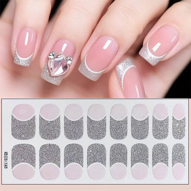 Full Cover Gradient Nail Stickers Multi Color -