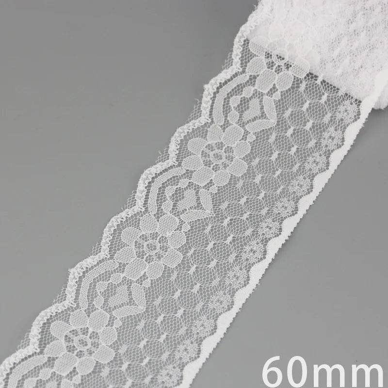 (5 yards/roll) white Lace ribbon fabric Webbing Decoration Lovely gift packing polyester Material - P12 Hub Europe