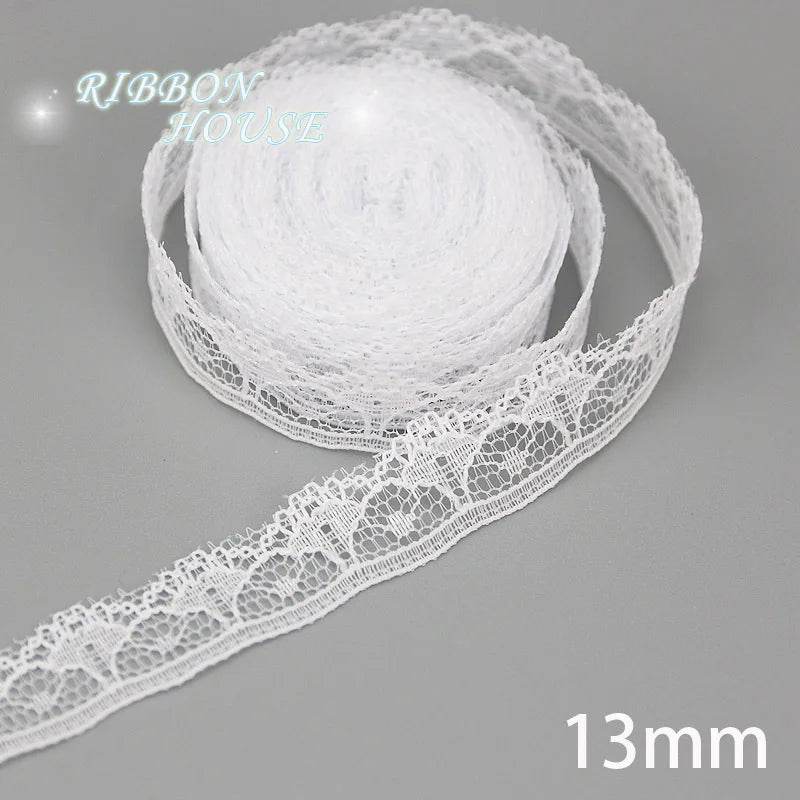 (5 yards/roll) white Lace ribbon fabric Webbing Decoration Lovely gift packing polyester Material - P12 Hub Europe