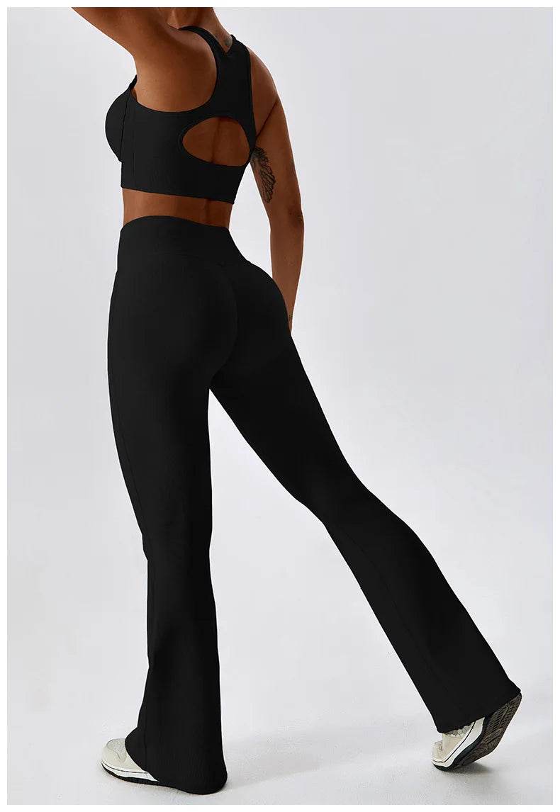 Women's High-Waist Flare Leggings - P12 Hub Europe