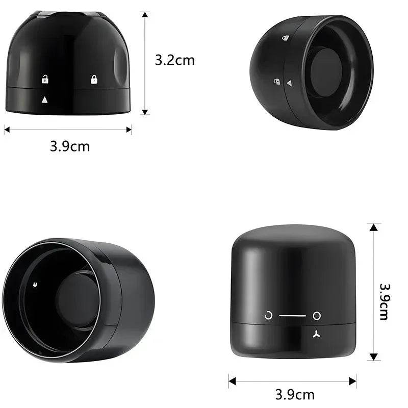 Vacuum Red Wine Champagne Stopper Rotating Lock Bottle Stopper Sparkling Wine Sealing Plug Household Red Wine Cork Bar Tool - P12 Hub Europe
