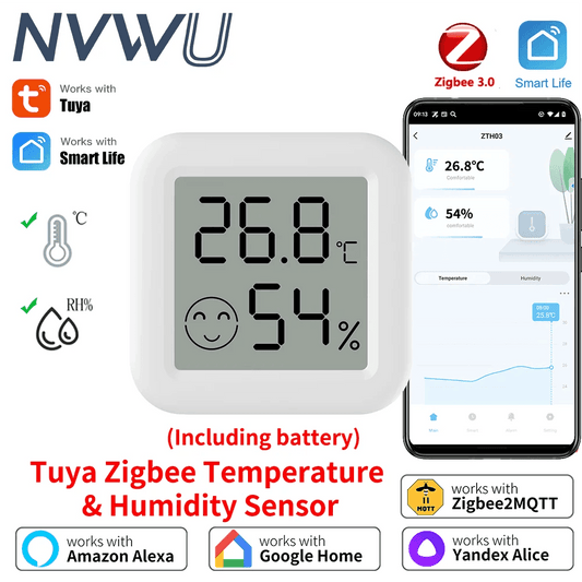 Temperatura and Humidity SensorZigbee Smart Life, Alerts - P12 Hub Europe