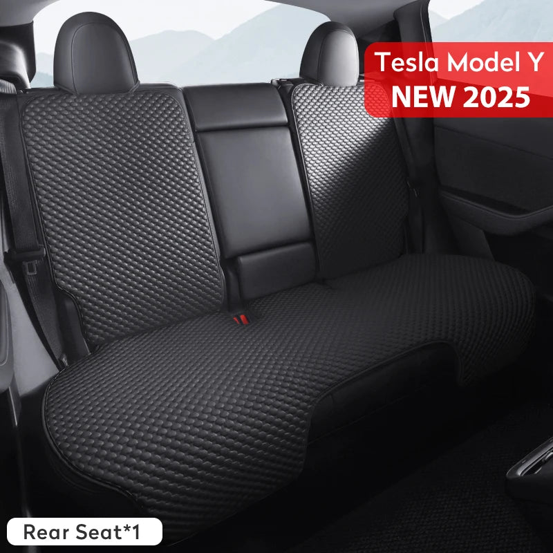 For Tesla Model 3 /Y Car Seat Cover For 2020-2025 Tesla Model 3/Y 5-Seat Ice Silk Seat Cushion Summer Breathable Car Accessories